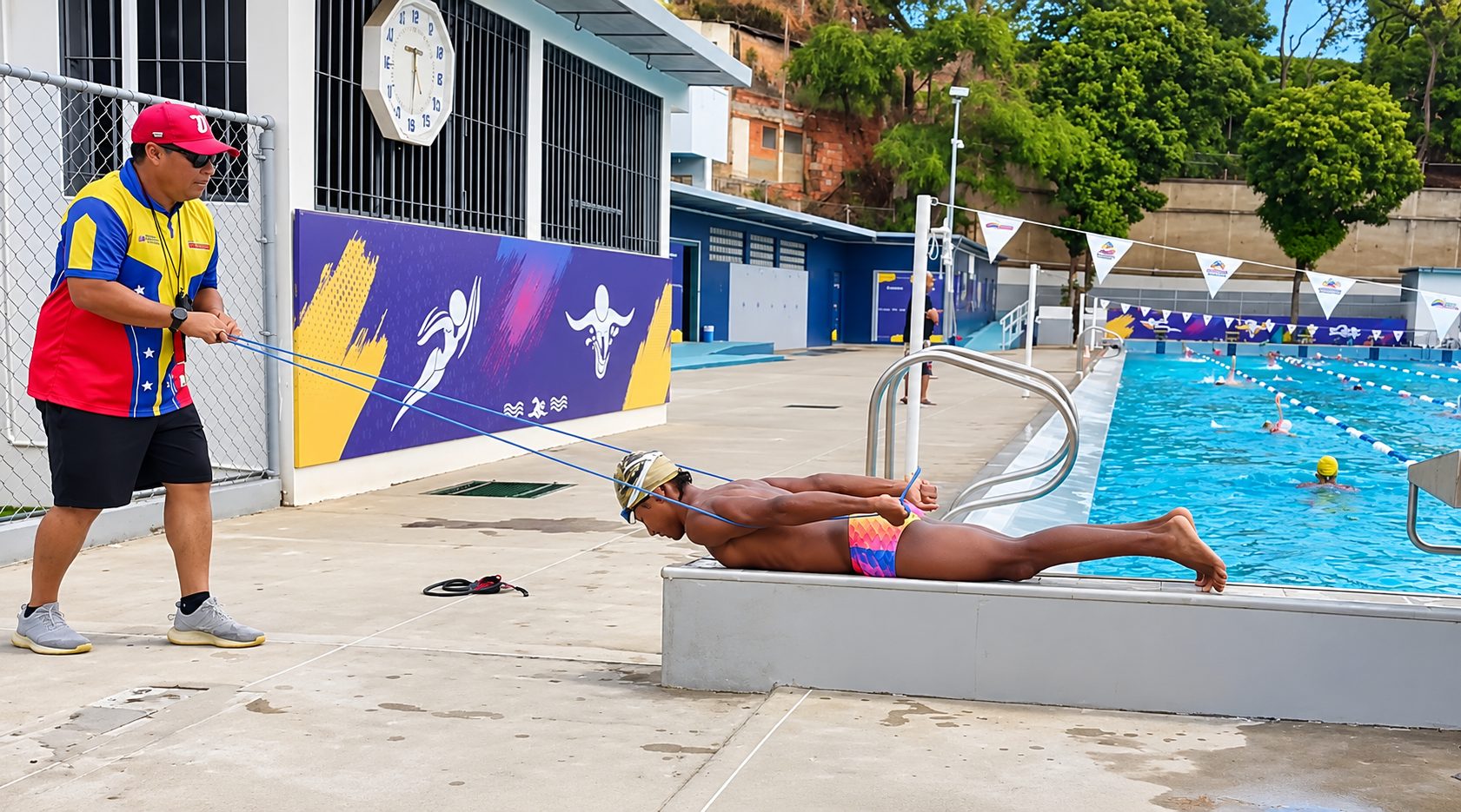 Entrenamiento de natación con resistencia